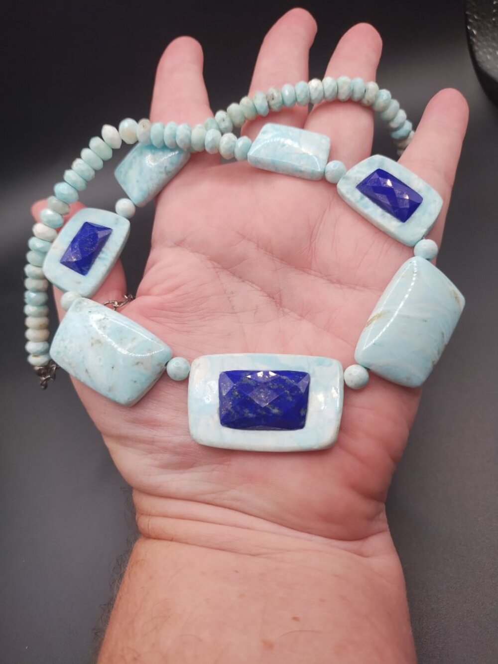 Jay King DTR Blue Aragonite and Lapis Bead 20" Sterling Silver Necklace - Picture 16 of 16